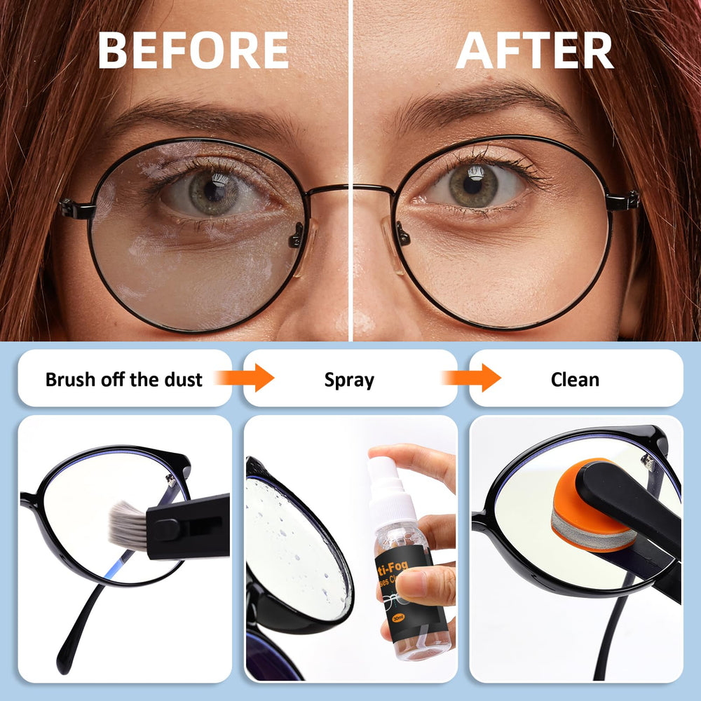 Ordilend cepillo de alta densidad elimina polvo antes de limpiar lentes
