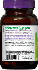 Oregon's Wild Harvest etiqueta con información de dosificación y extracto estandarizado