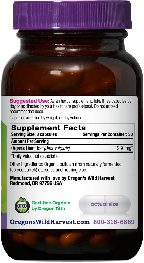 Oregon's Wild Harvest cápsulas en mano para llevar y dosificar cómodamente