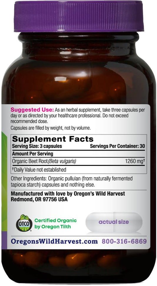 Oregon's Wild Harvest cápsulas en mano para llevar y dosificar cómodamente