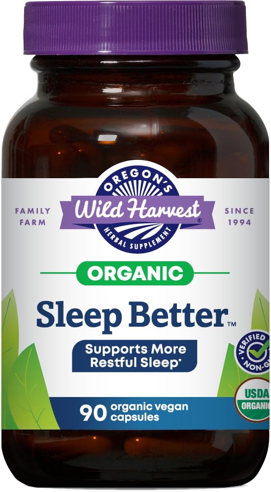 Oregon's Wild Harvest frasco frontal mostrando diseño y beneficios