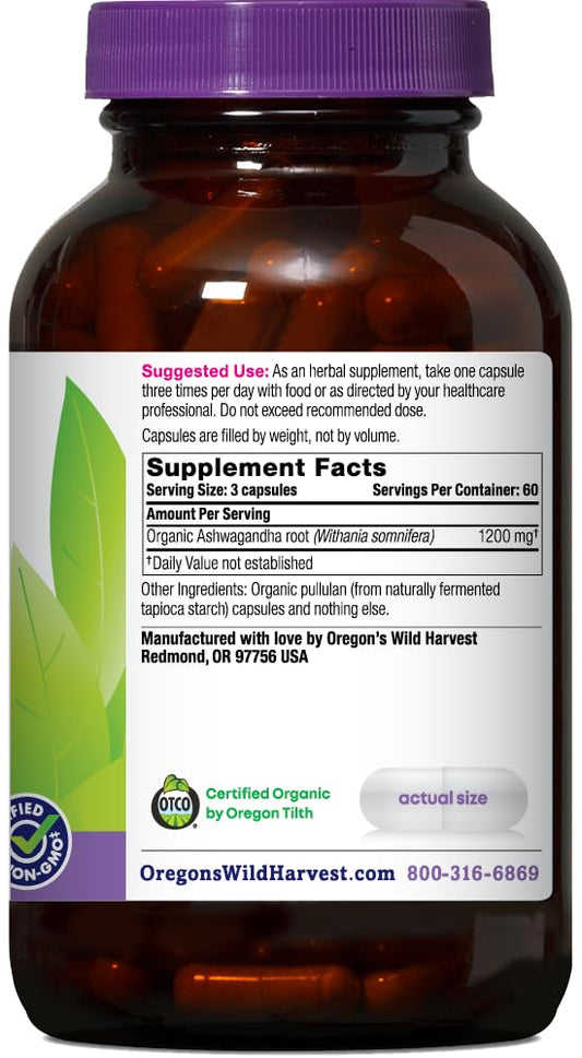 Oregon's Wild Harvest etiqueta con ingredientes y verificación Non‑GMO visible