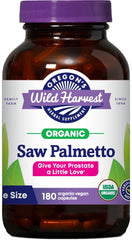 Oregon's Wild Harvest frasco frontal mostrando cápsulas y marca, claridad de origen