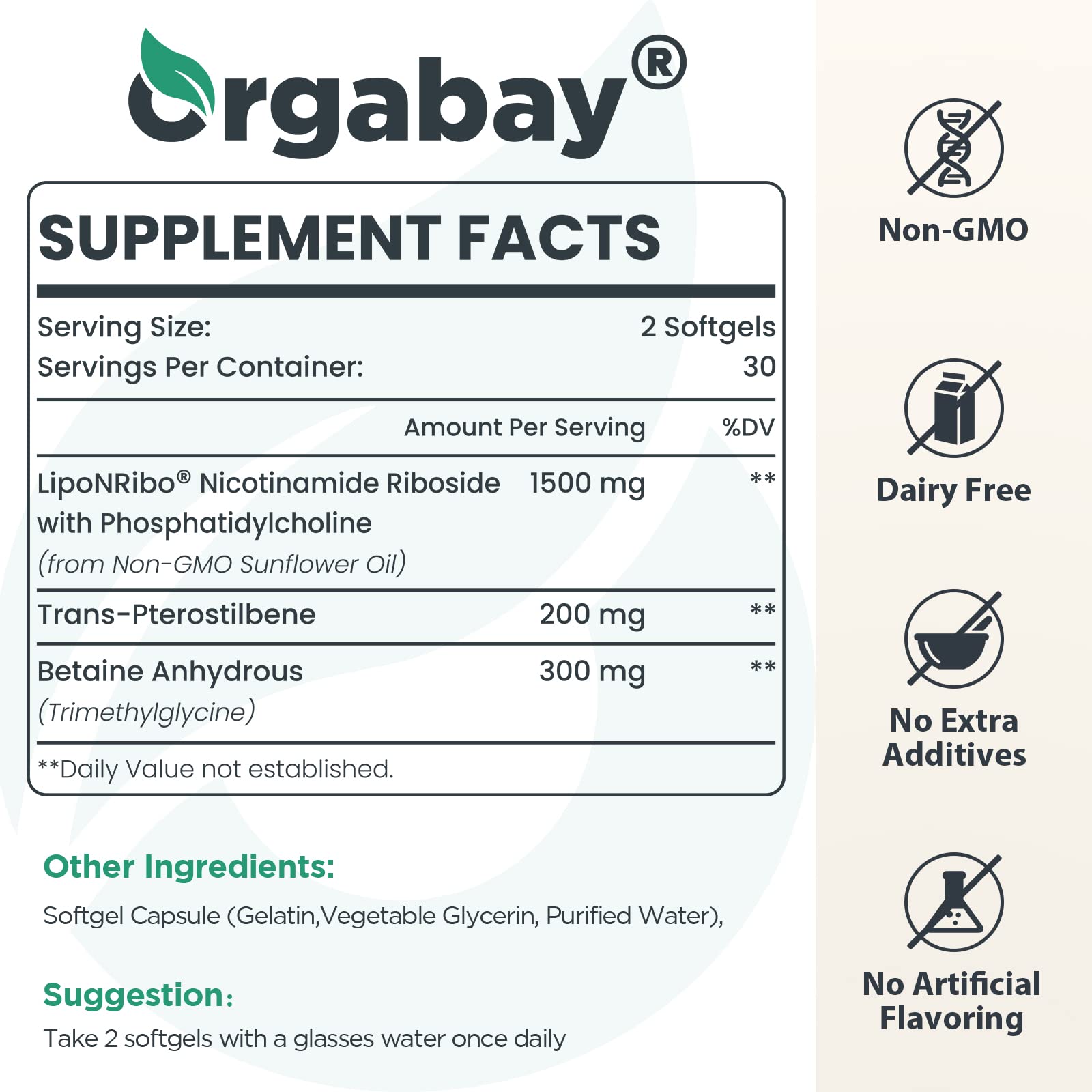 Orgabay textura liposomal en primer plano para mejor absorción