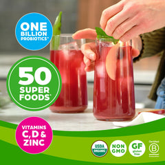 Orgain batido con polvo y frutas, añade nutrientes y sabor natural a tus smoothies
