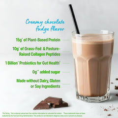 Orgain batido cremoso en vaso listo para beber con recuperación nutritiva