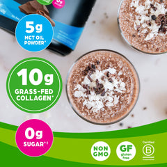 Orgain vertido en vaso de batido para energía y conveniencia