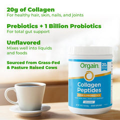Orgain batido nutritivo con polvo mezclado, añade colágeno sin alterar sabor