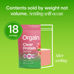 Orgain bebida junto a la playa ideal como refresco proteico
