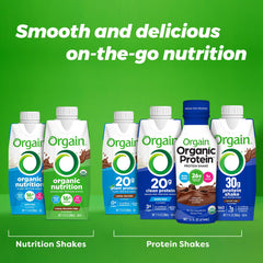 Orgain en mesa de desayuno mostrando uso diario práctico y nutritivo