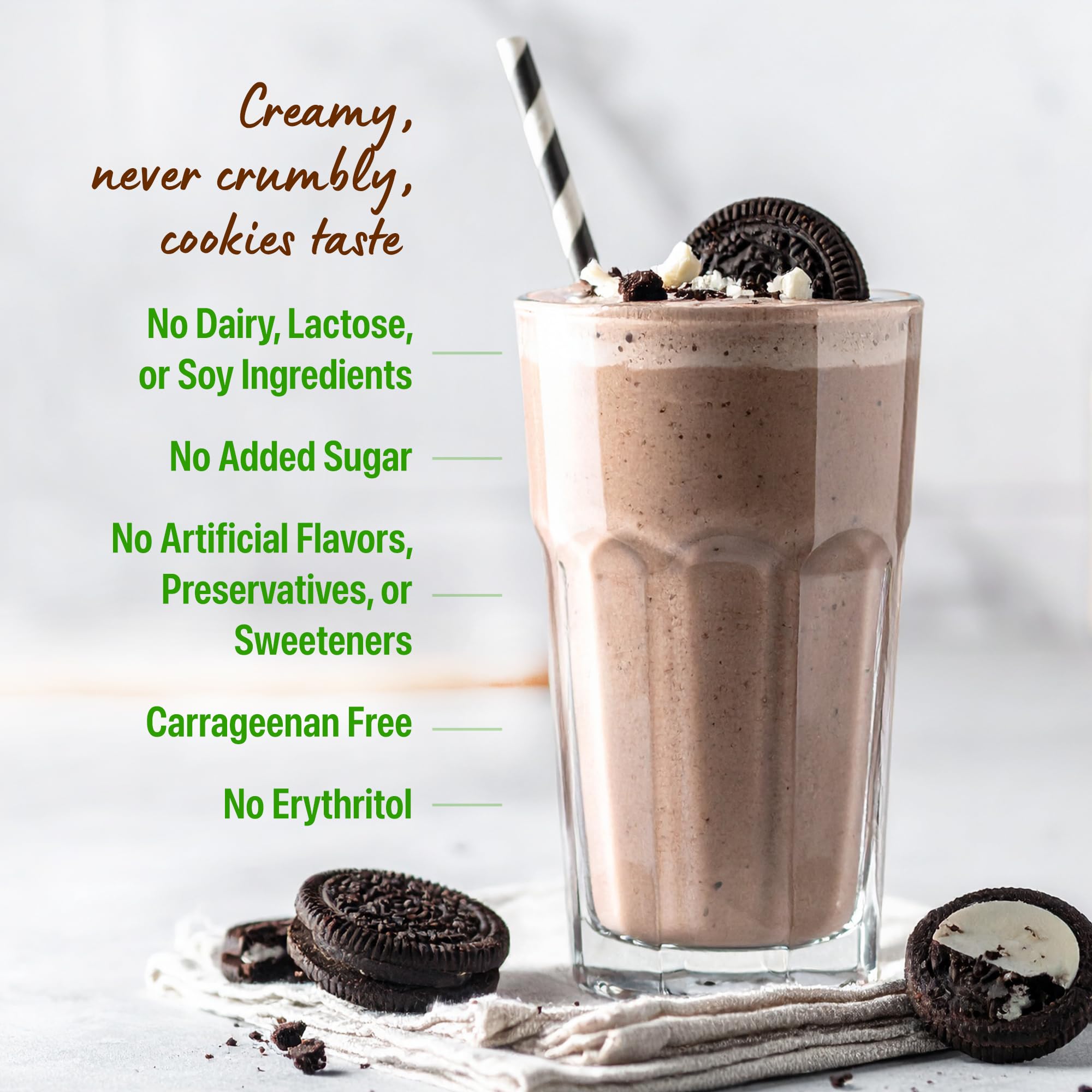 Orgain etiqueta con sellos USDA Organic y plant based que aporta confianza