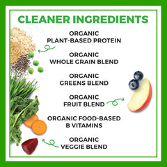 Orgain etiqueta nutricional detalle con información clara y beneficios
