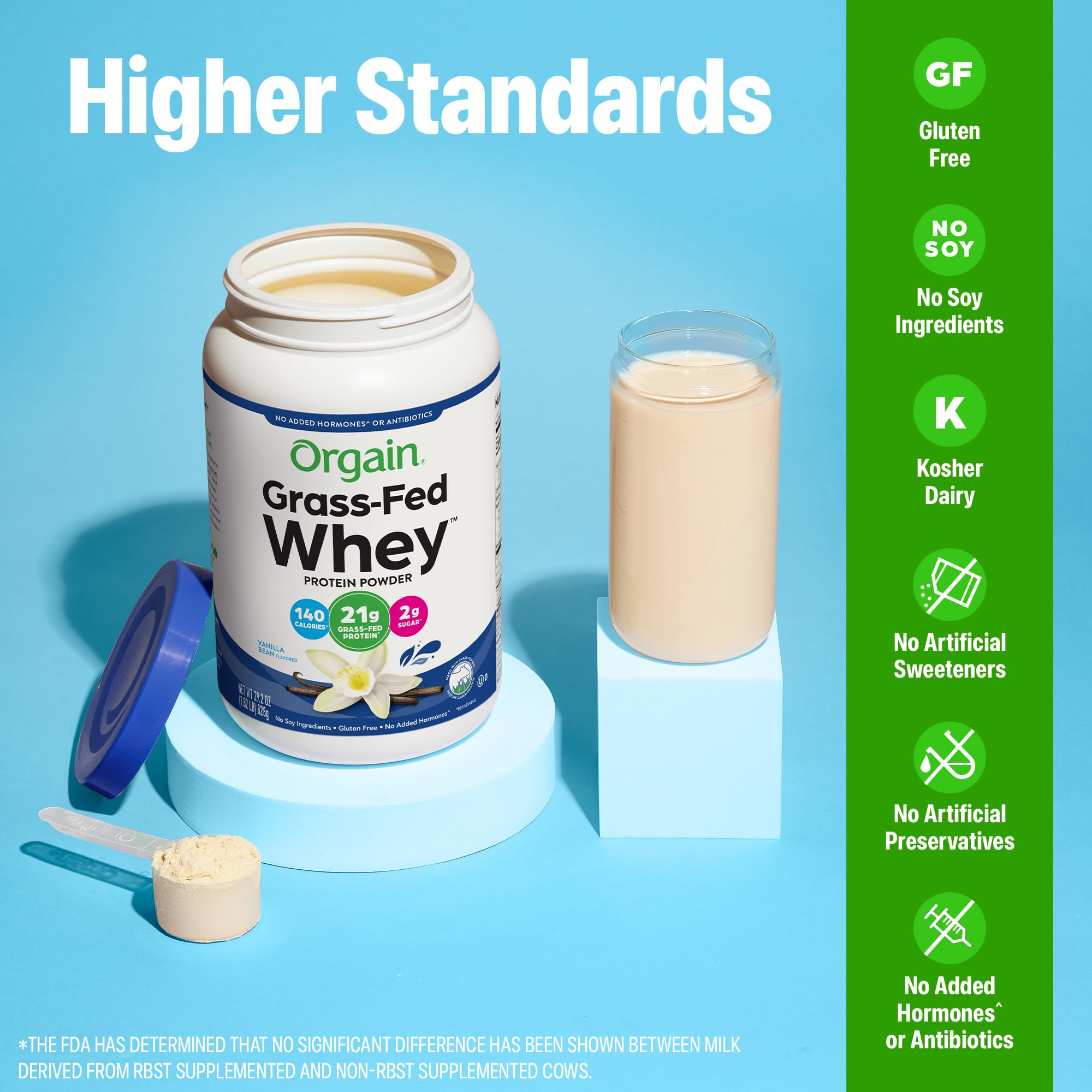 Orgain vainilla bean en receta horneada para aumentar proteína