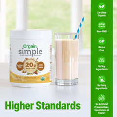 Orgain batido preparado en vaso, rápida mezcla y sabor cremoso