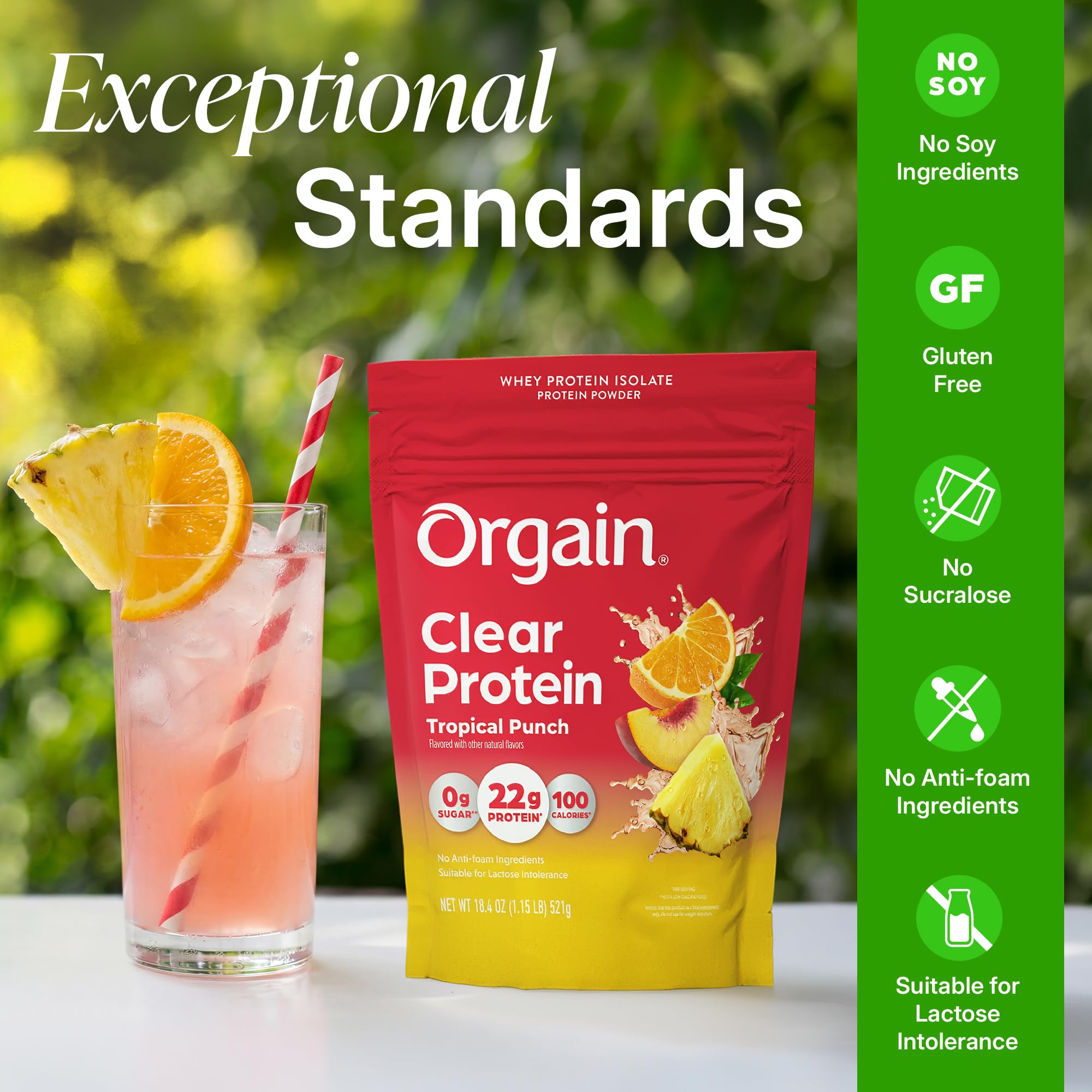 Orgain etiqueta nutricional con información clara de proteína y calorías para decisión informada
