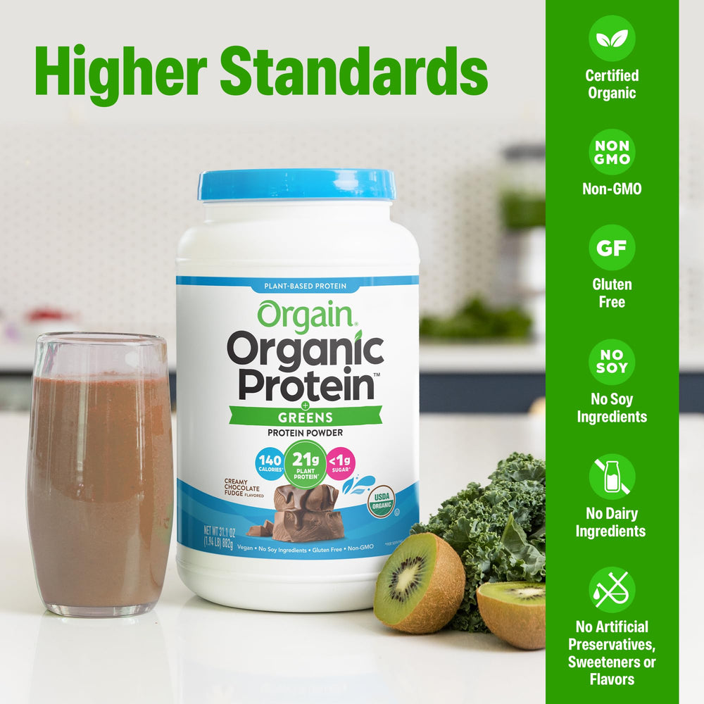 Orgain vaso con batido chocolate listo para beber para energía rápida