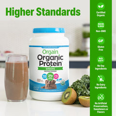 Orgain vaso con batido chocolate listo para beber para energía rápida