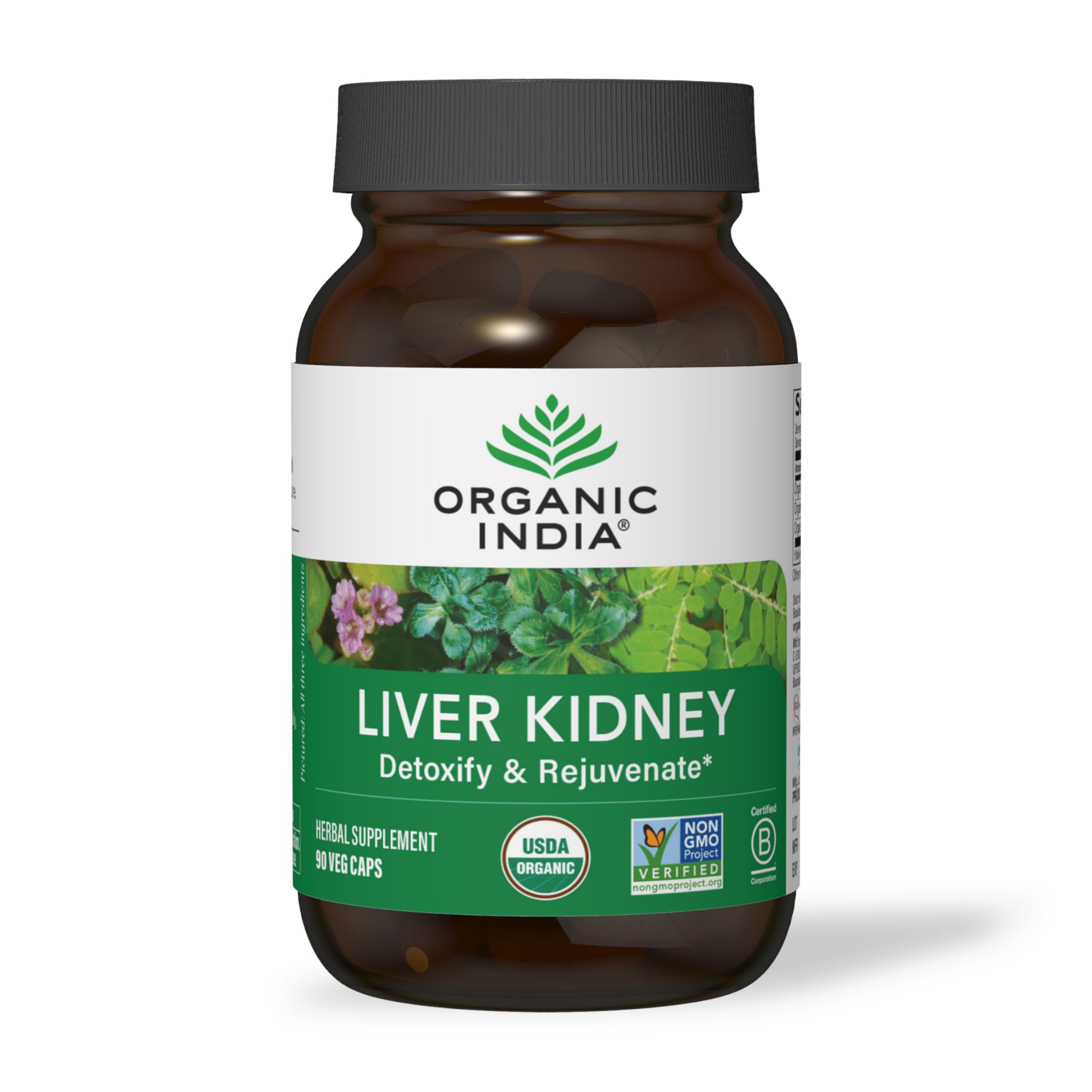 ORGANIC INDIA envase frontal mostrando diseño y certificado USDA Organic para confianza