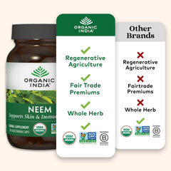 ORGANIC INDIA etiqueta del producto con certificación USDA Organic visible