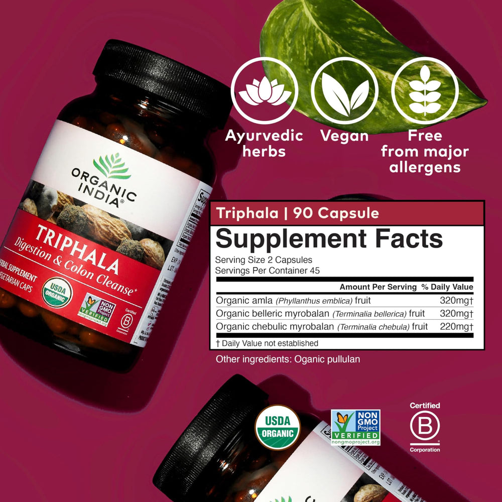 ORGANIC INDIA producto en ambiente saludable transmitiendo sostenibilidad
