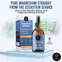 Organic Magnesium en mesita nocturna como parte de rutina para dormir