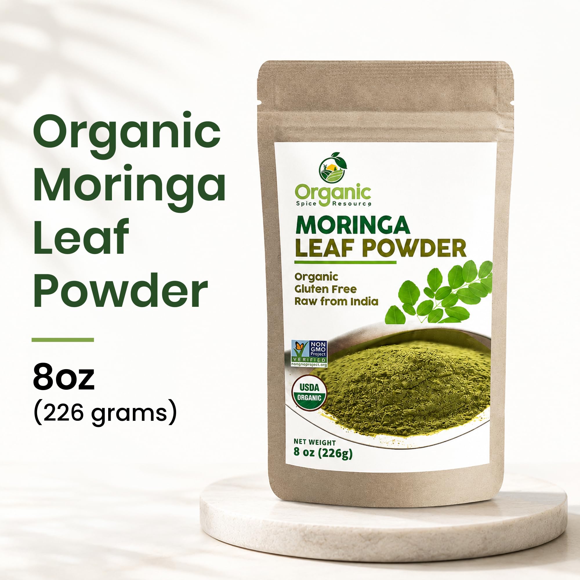 Organic Spice Resource batido verde con moringa para energía natural