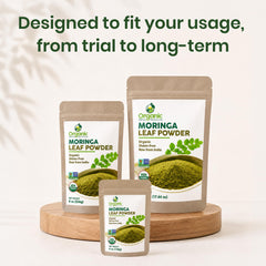 Organic Spice Resource mano sosteniendo bolsa resellable transporte cómodo