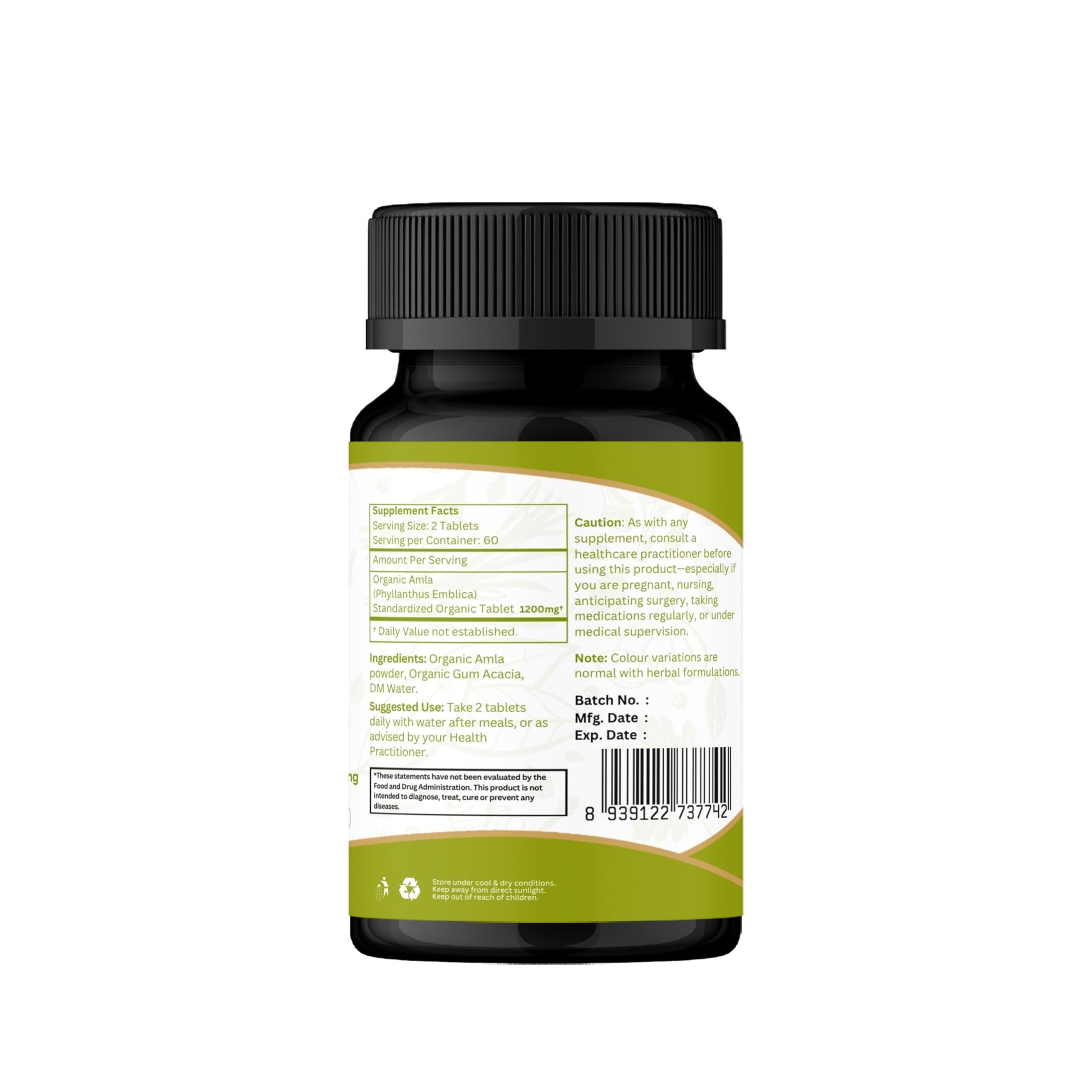 ORGANIC SPREE tabletas en entorno natural con hojas mostrando origen orgánico
