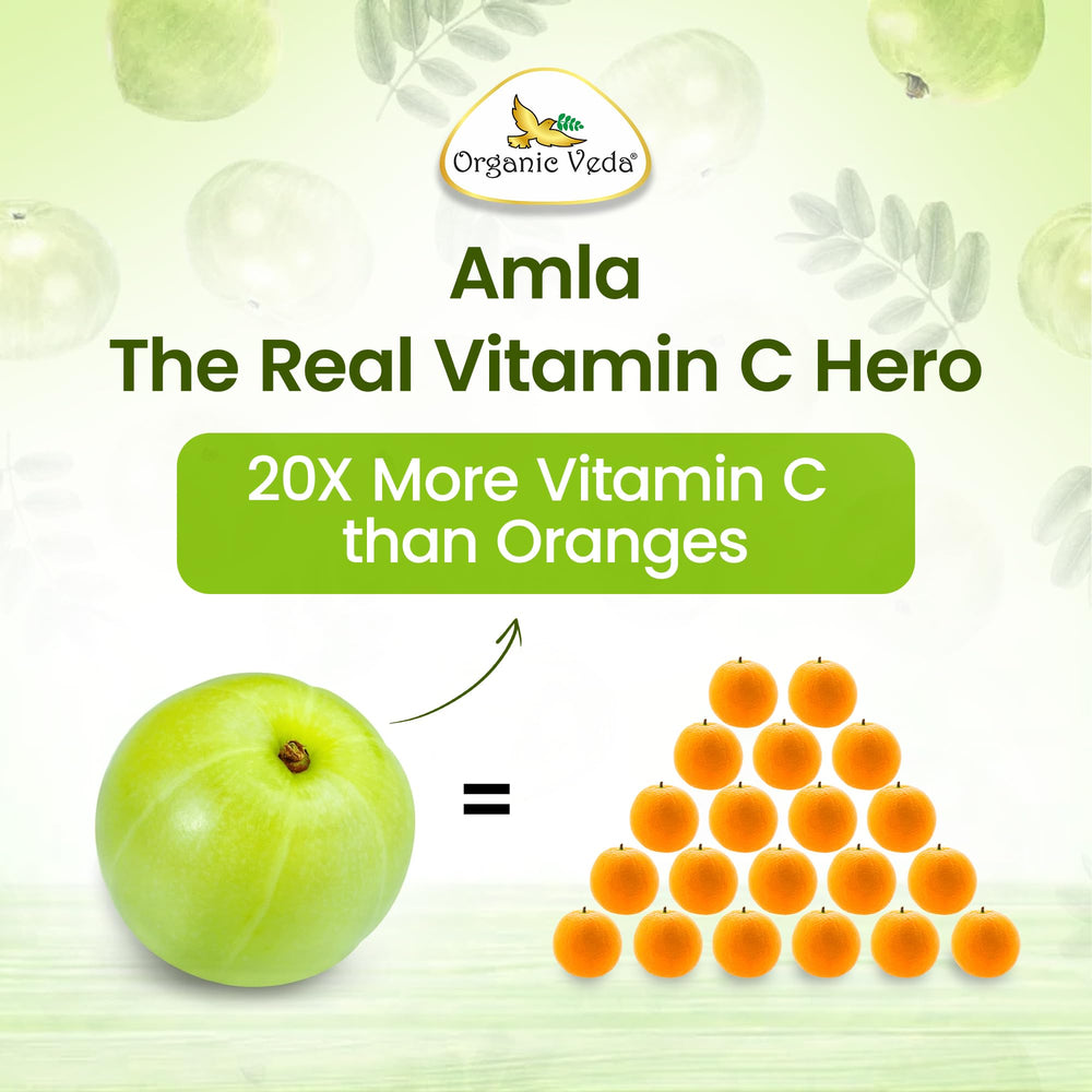 Organic Veda amla fresca en campo, muestra origen orgánico y artesanal