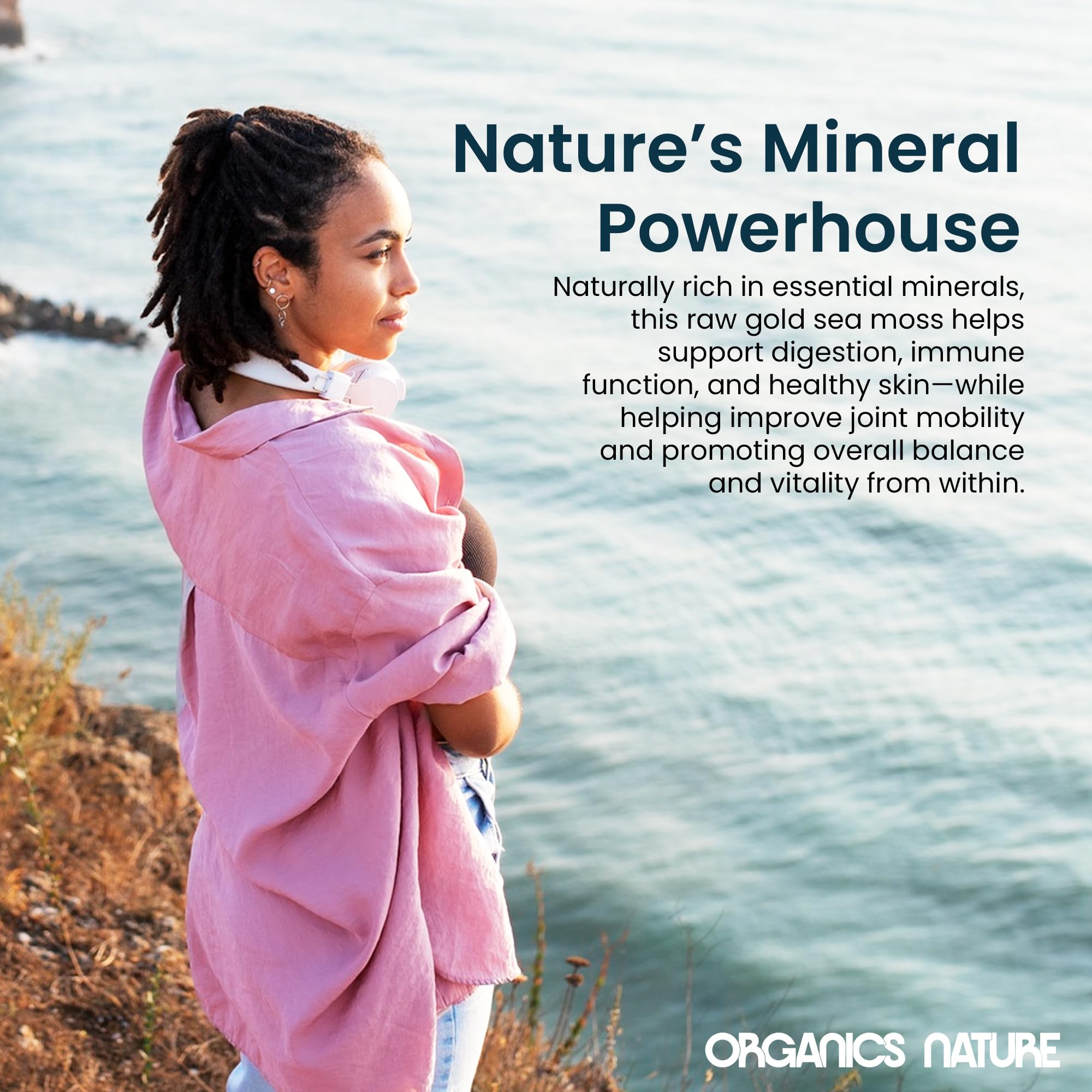 Alga rehidratada en bol ORGANICS NATURE lista para licuar, preparación fácil