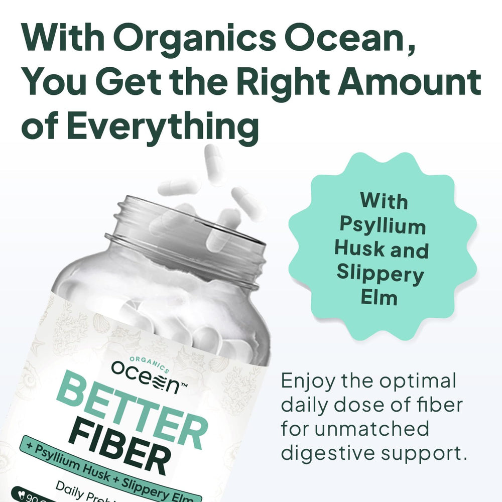 Organics Ocean ingredientes naturales: psyllium y olmo resbaladizo