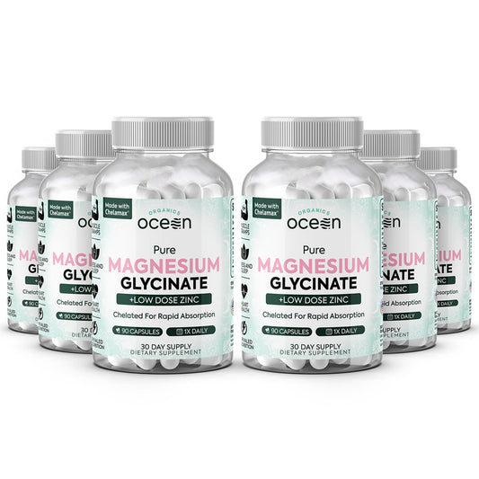 Organics Ocean frascos frente mostrando presentación y beneficio conveniencia