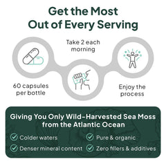 Frasco Organics Ocean junto a vaso y rutina matutina para integrar suplemento diario