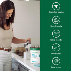 Organika cuchara medidora con polvo, dosificación precisa y cómoda