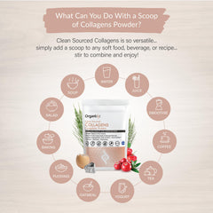 Detalle de etiqueta de Organixx Clean Sourced con ingredientes y beneficios visibles