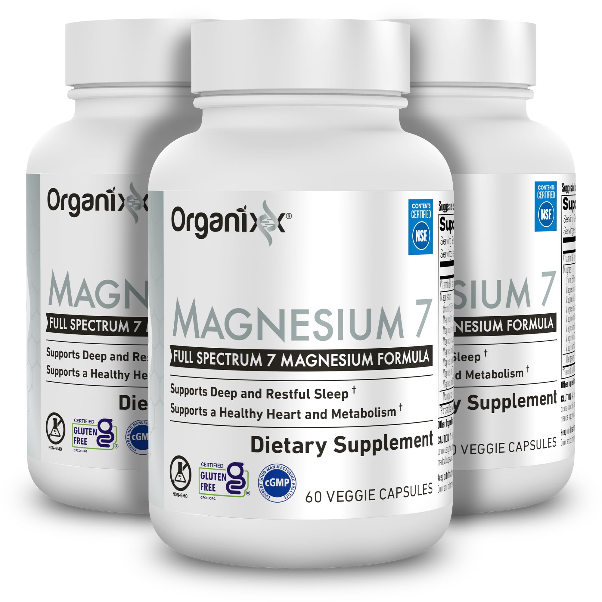 Organixx caja frontal del Magnesium 7 mostrando el envase y beneficios visibles