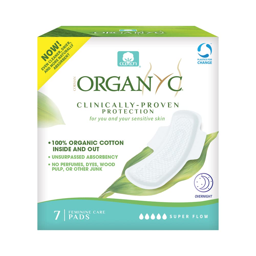 Organyc empaque frontal mostrando 7 toallas y beneficios de algodón orgánico