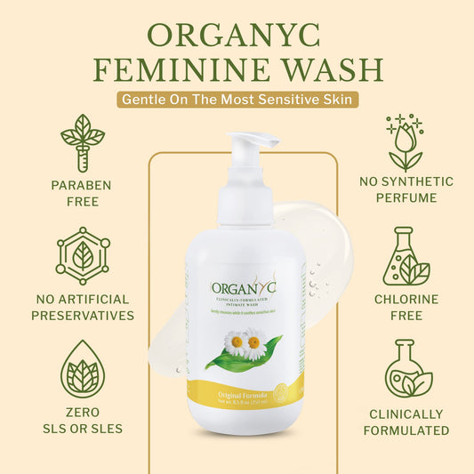 Organyc textura del gel en primer plano con apariencia suave, beneficio tacto delicado