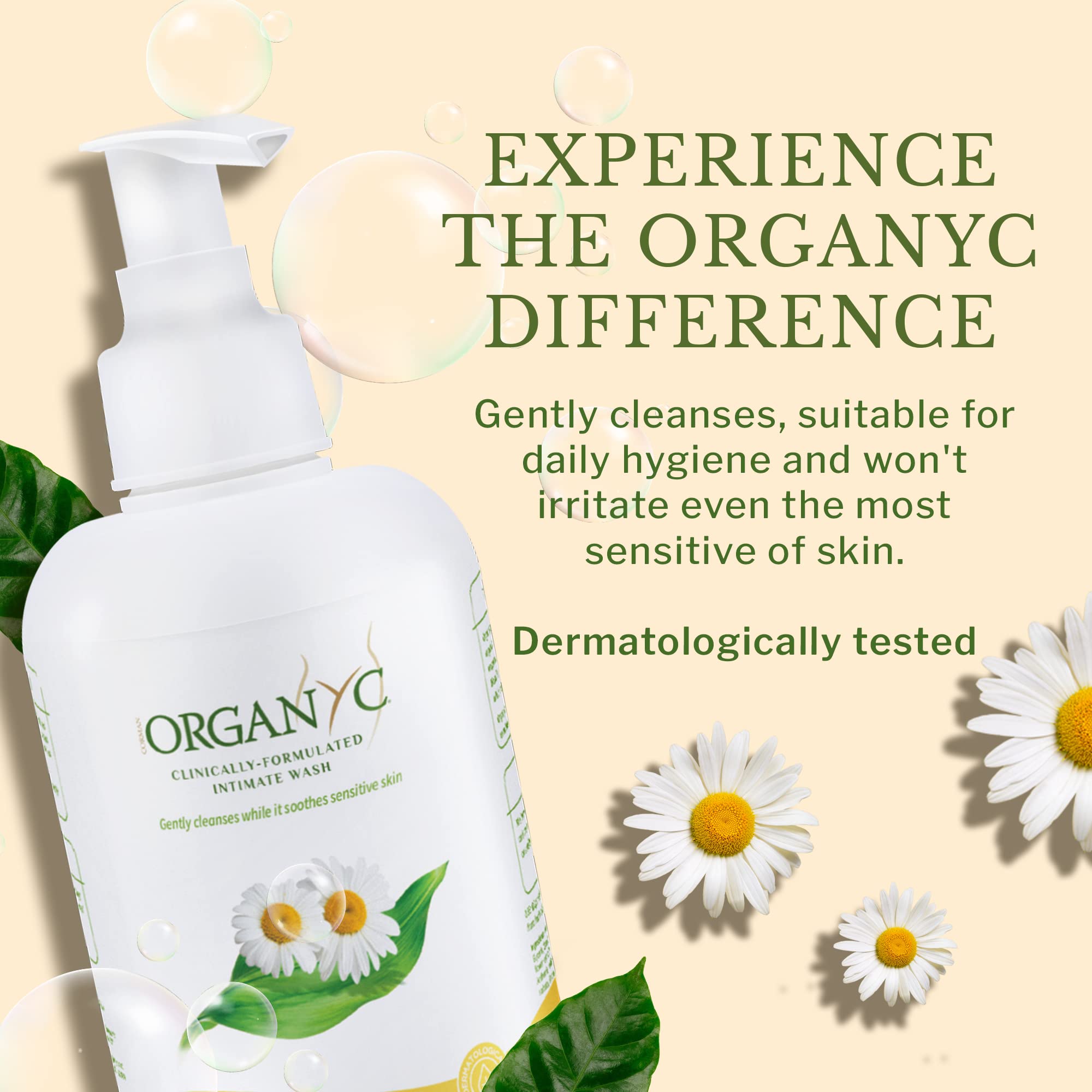 Organyc etiqueta con lista de ingredientes orgánicos, beneficio transparencia y certificación