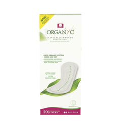 Organyc empaque frontal mostrando caja y marca, protección natural