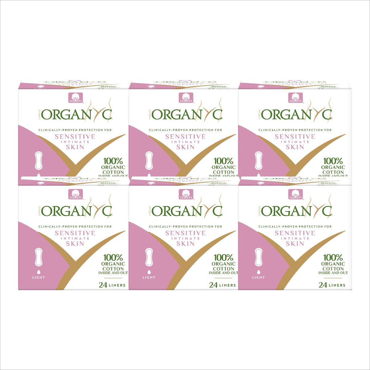 Organyc empaque frontal mostrando cantidad y diseño, comodidad inmediata