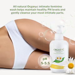 Organyc gel aplicado en la mano demostrando uso sencillo y cómodo, beneficio fácil aplicación