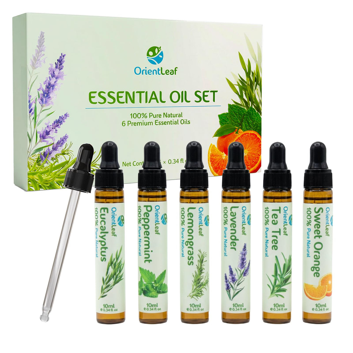 ORIENTLEAF caja de regalo con seis mezclas, presentación elegante y práctica