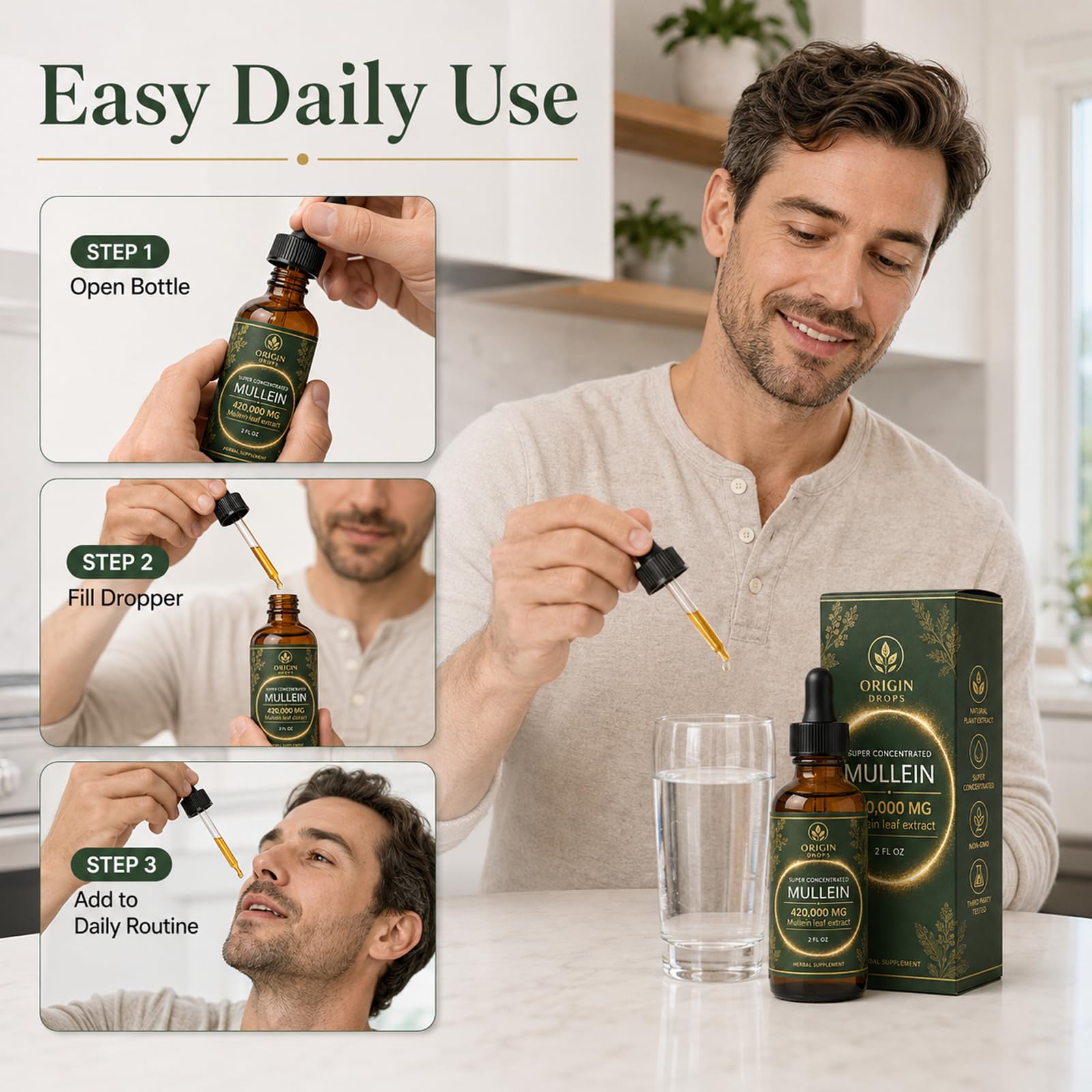 Origin Drops en difusor doméstico mostrando uso aromático en ambiente relajado y práctico