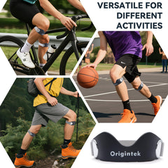 Origintek atleta usando la banda en carrera para soporte focalizado