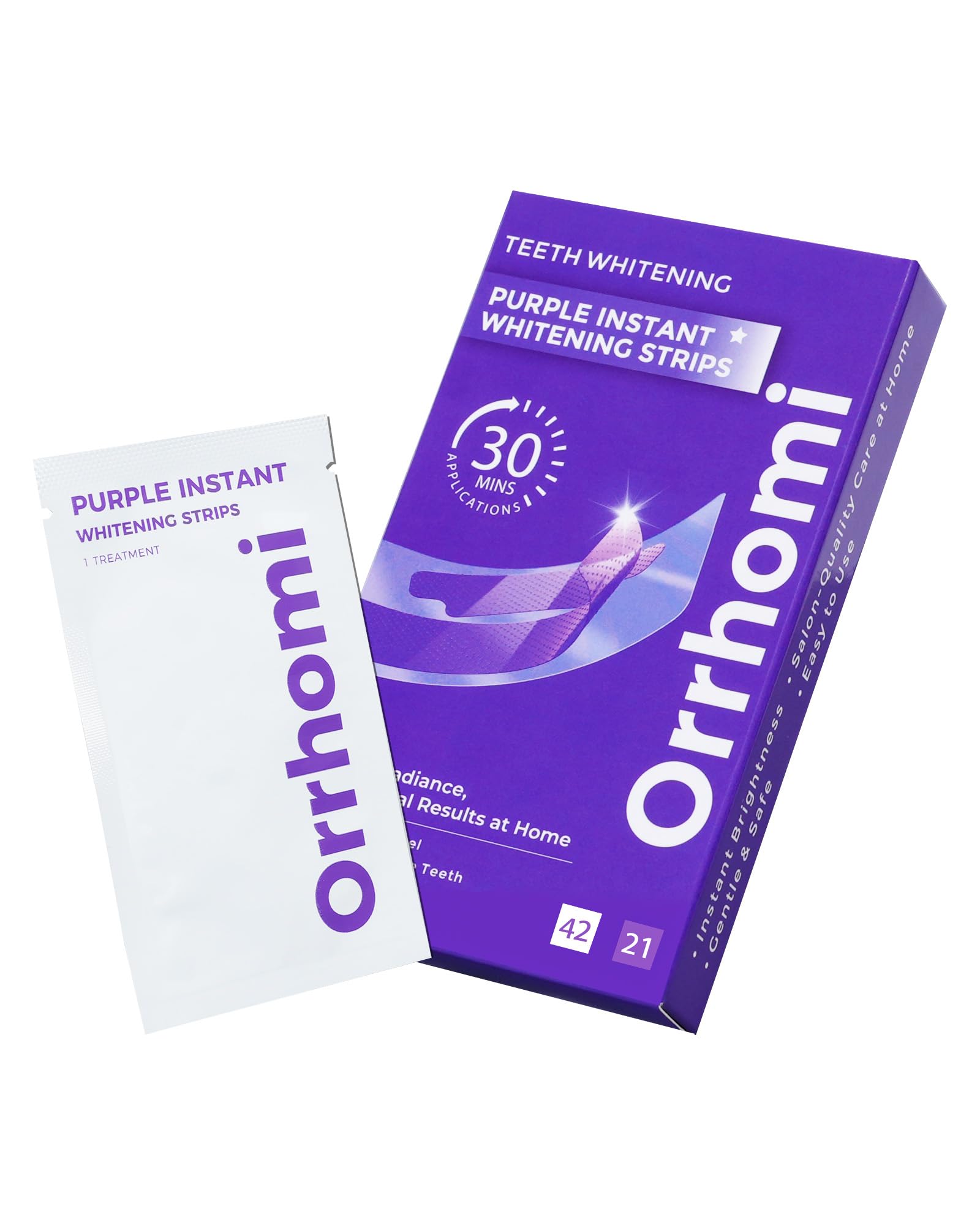 Orrhomi frente del empaque muestra color morado y portabilidad, ideal para llevar
