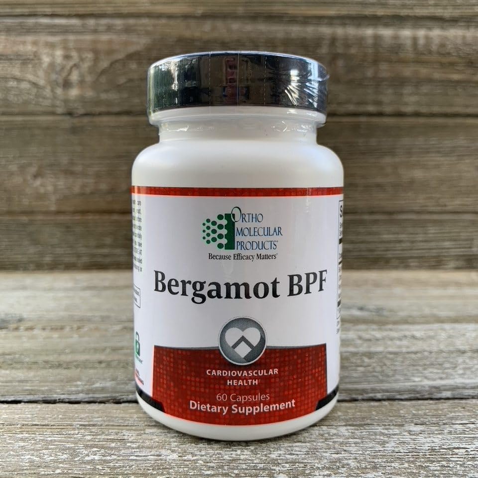 Ortho Molecular Products Bergamot BPF envase frontal mostrando etiqueta y beneficio cardiovascular