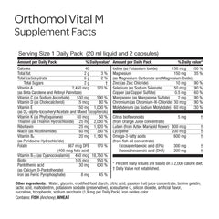 Orthomol Vital M líquido omega‑3 vertiéndose para absorción eficiente