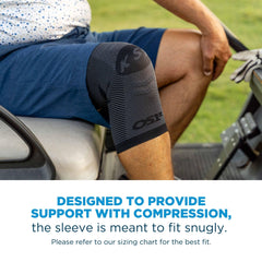 Detalle de la zona de la rótula OrthoSleeve que ofrece compresión focalizada