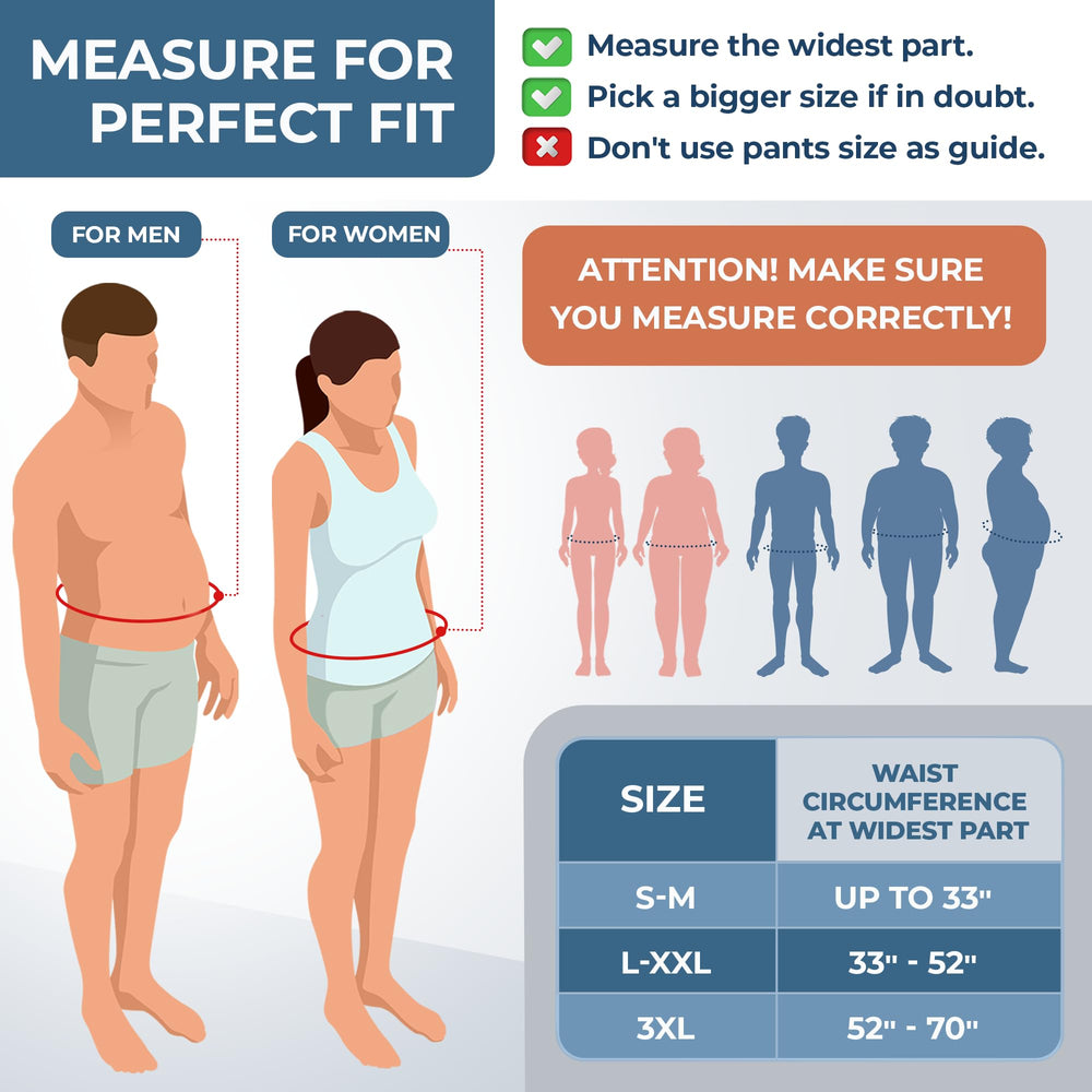 ORTONYX faja colocada en mujer bajo ropa ajustada para soporte invisible